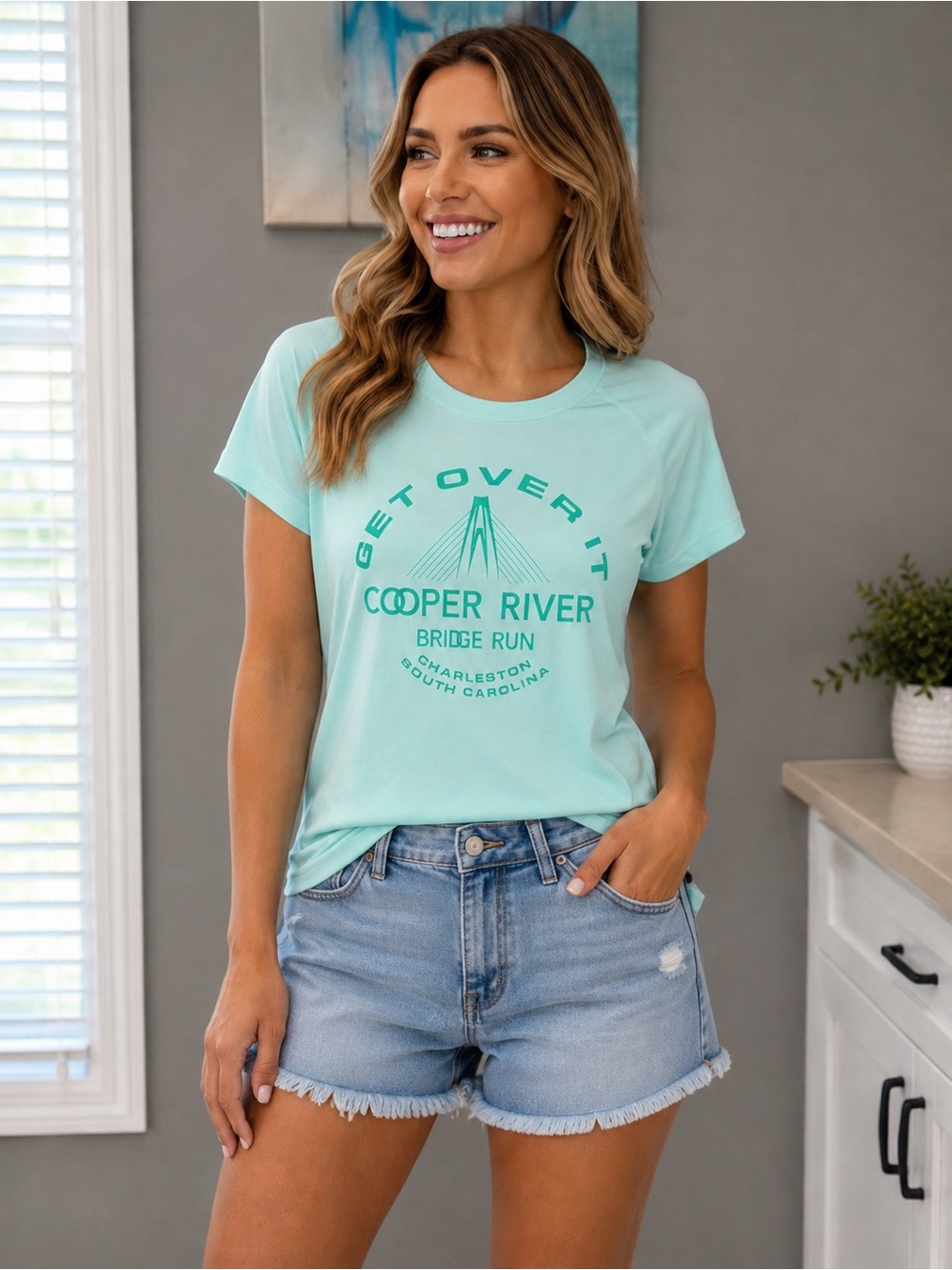 Cooper River Bridge Run Graphic Short-Sleeve Tee - Mint